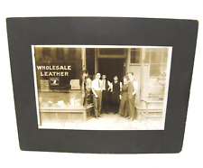 Antique Adams Leather Company Spokane Washington Sepia Outside Men Woman Photo picture