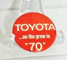 1970 Toyota Auto Automobile Expansion Growth Vehicle Vintage Button Pin Pinback picture