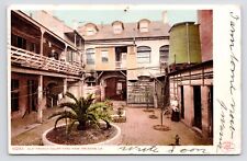 c1906~New Orleans Louisiana LA~Old French Courtyard~Women~Antique VTG Postcard picture