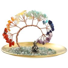 7 Chakra Crystal Tree - Buddha Statue Money for Wealth and Luck Yoga Meditati... picture