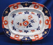 MAGNIFICENT EARLY  STAFFORDSHIRE GAUDY STYLE PLATTER 2