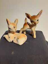 Vtg Spotted Fawn Deer Figurines. 1 Marked Japan Not A Matching Set picture