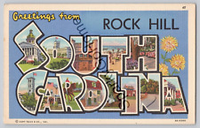 GREETINGS FROM Rock Hill South Carolina Posted 1953 picture