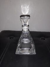 Vintage Cut Glass Triangular Perfume/Scent Bottle picture