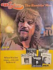 1975 Vintage Magazine Advertisement Waylon Jennings Album The Ramblin' Man picture