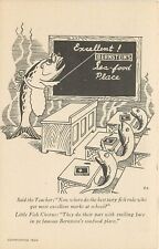1934 Advertising PC; Talking Fish in Class, Bernstein's Seafood San Francisco CA picture