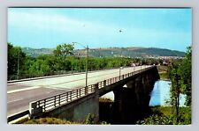 Binghamton NY-New York, New C Fred Johnson Mem Bridge, Antique Vintage Postcard picture