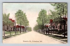 Columbus IN-Indiana, Residential District, Franklin Street Vintage Postcard picture