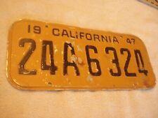 1947 California License Plate  #24A6324 picture