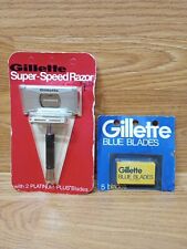Vintage Gillette Super Speed Double Edge Razor, New Sealed With Extra Blades👍 picture
