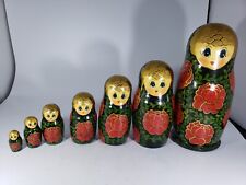 Russian Style Nesting Dolls Set Of 7 Signed  picture
