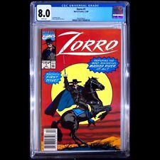 Zorro #1 - Marvel 1990 - possible TV re-boot in the works -  CGC 8.0 picture