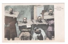 CHINA OLD POSTCARD CHINESE PRISONERS IN THE CANGUE picture