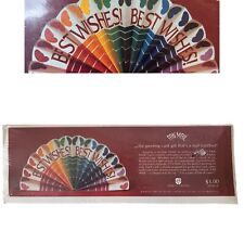 Vintage Rainbow Best Wishes Fan American Greetings Card NOS CUTE picture