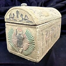 Jewelry Egyption Box Ancient Egyptian Antiques Scarab and Rare Statues Pharaonic picture