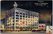 Fort Wayne 2 Indiana IND, 1946 Wolf & Dessauer, Christmas Display, Postcard picture