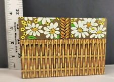 Vtg Hallmark Tin Recipe Box Daisies In A Basket With Dividers  picture
