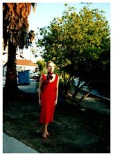 1990s Pretty Blonde Girl By Dumpster Vintage Photo Los Angeles 5x7 picture