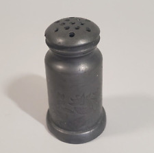 Early Handmade Pewter Spice Shaker w Engraved Floral Design picture