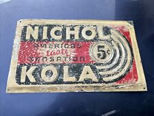 Vintage Nichol Kola Advertising Tin Litho Sign picture