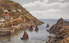 Postcard Harbour Mouth Polperro UK picture