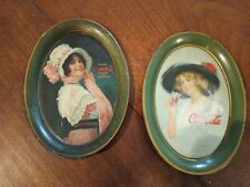 Authentic Coca Cola tip trays 1912 and 1914 Passaic metals picture
