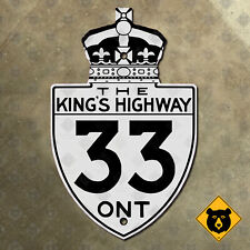 Ontario King's Highway 33 road sign Loyalist Parkway Kingston Napanee 9x14 picture
