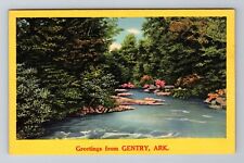 Gentry AR-Arkansas, Scenic General Greetings, Lake, Antique, Vintage Postcard picture