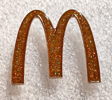 McDonald's Glitter Golden Arches Fast Food Employee Promo Pin NOS New 2022 picture