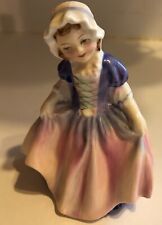 Dinky Do Pink Dress Bonnet Lady Figurine 4.5 Vtg Royal Doulton England Porcelai picture