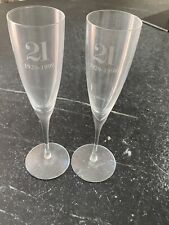 Set of two -The 21 Club NYC Restaurant Demitasse Champagne Flutes by Tiffany picture