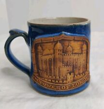 Vintage HM Tower Of London Pottery Coffee Mug, England Souvenir 3D Textured picture