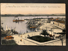 Puerto Rico, 1908, La Marina, Naval Station, POST CARD to U.S., used picture