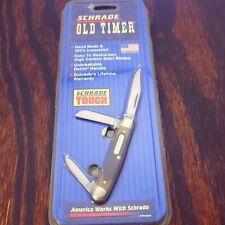SCHRADE OLD TIMER Knife Made In USA 108OT Small Stockman Sawcut Delrin... picture
