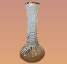 Vintage Vase Clear Flower Bud Vase Ribbed Design 9