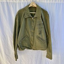 WWII USMC Marine Corps Customized HBT Tanker Jacket Stenciled picture