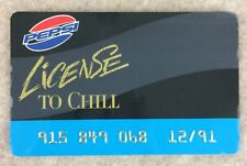 Vintage 1991 Pepsi License To Chill Credit Card Promo Soda Vtg Pop Challenge. picture