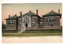 Postcard Warren Pennsylvania Emergency Hospital 1906 View Vintage picture