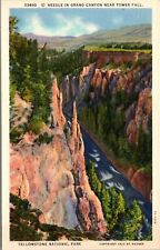 Vtg Needle In Grand Canyon Near Tower Fall Yellowstone National Park WY Postcard picture