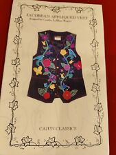 Jacobean Appliqued Vest Pattern by Cynthia LeBlanc Regone Cajun Classics Uncut picture