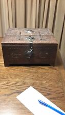 Antique Hand Carved Wooden  Box picture