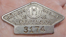 1948 VINTAGE KENTUCKY DRIVERS LICENSE BADGE picture