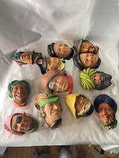 Lot of 4 Bossons Chalkware Character Heads - Wall Hangings Third Row picture