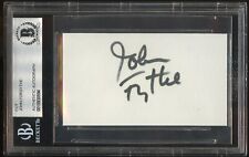 John Forsythe signed autograph auto 2x3.5 cut American Actor Producer BAS Slab picture