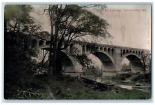 c1940s Big Four Bridge Scene Greencastle Indiana IN Unposted Vintage Postcard picture