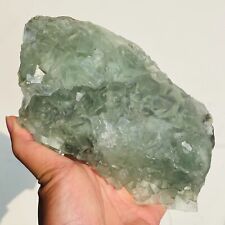 3.35lb Natural Clear Green Fluorite Cluster Crystal Mineral Rough Specimen picture