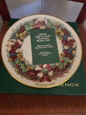 LENOX 1982 Massachusetts Colonial Christmas Wreath Plate In Box picture