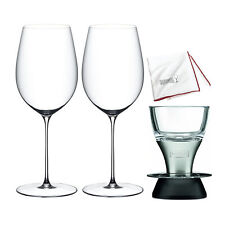 Riedel Supperleggero Bordeaux Grand Cru 2 Glasses Wine Aerator and Cloth picture