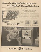 1952 GE Black-Daylite Television Roy Higby Club NY Adirondacks VTG 50s PRINT AD picture