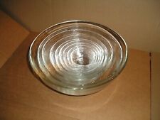 VINTAGE DURALEX GLASS NESTING MEASURING BOWLS  SET OF 9 SMALL MIXING MADE FRANCE picture
